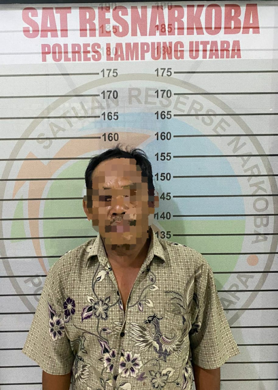 Reserse Narkoba Polres Lampung Utara Amankan Pria Membawa Narkoba