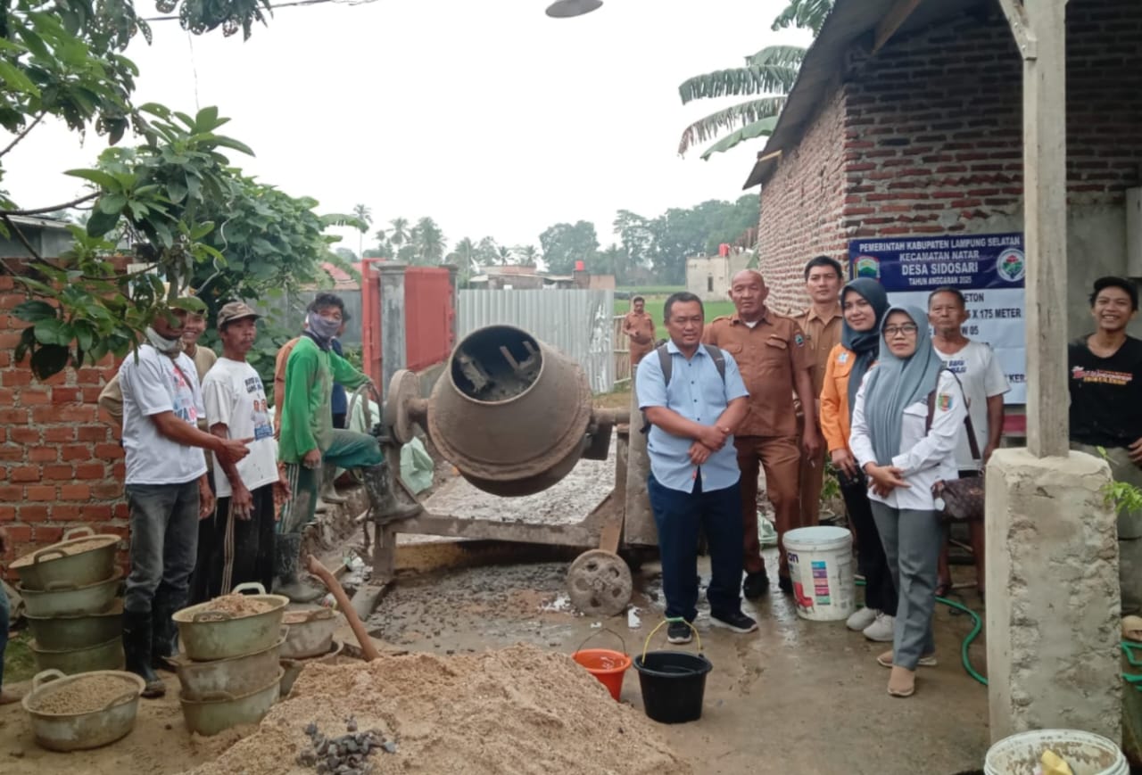 Anggarkan Dana Desa Rp100, 245,000 Desa Sidosari Bangun Jalan Sepanjang 175 Meter Ditahap Awal Tahun 2025