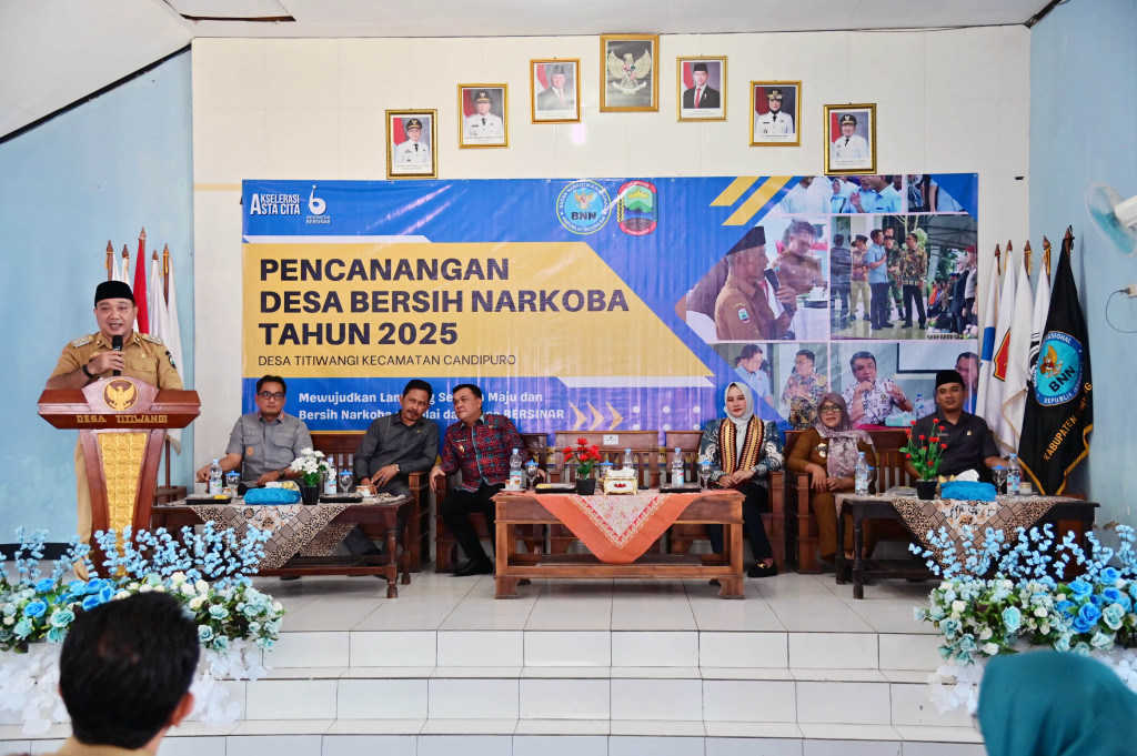 Berantas Peredaran Narkoba, BNNK Lampung Selatan Tunjuk Desa Titiwangi Candipuro Sebagai Desa Bersinar