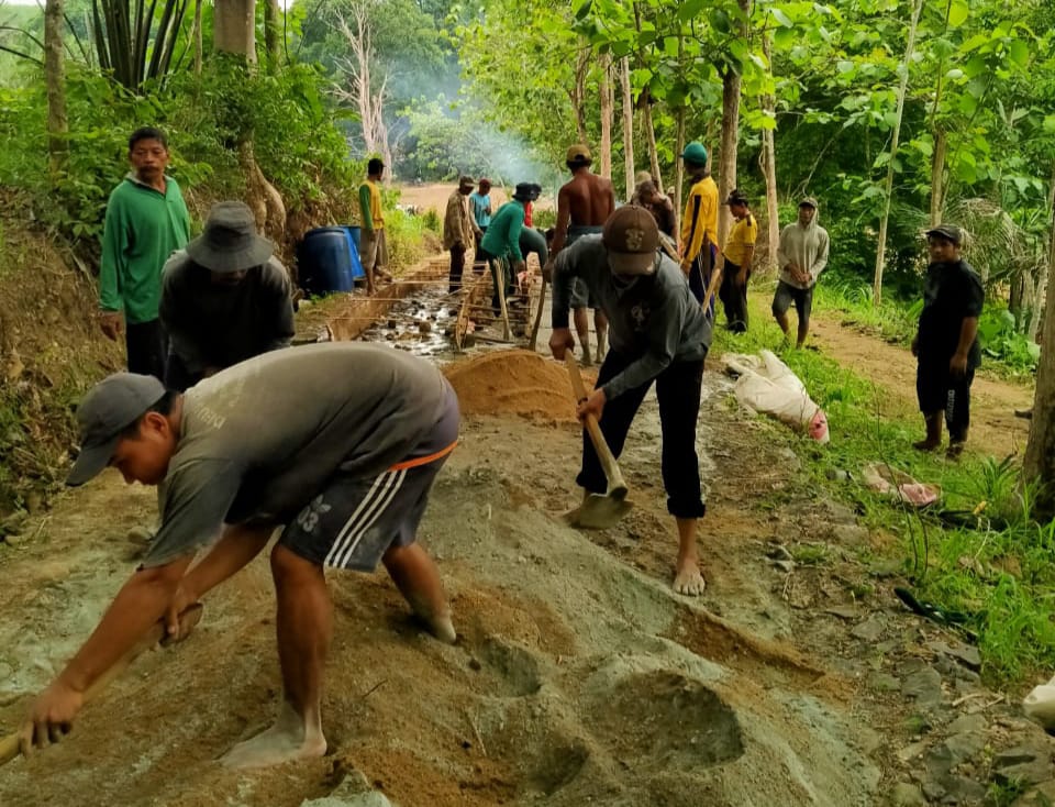 Masyarakat Rulung Mulya Benahi Jalan Desa Secara Swadaya, Pemda Lamsel Diharapkan Perbaiki Jalan Kabupaten 