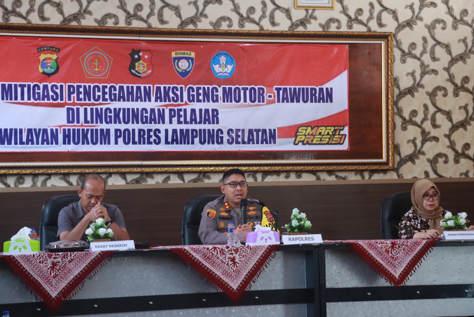 Polres Lamsel dan Instansi Terkait Gelar Mitigasi Kelompok Geng Motor, Yusriandi Yusrin: Perlu Ada Komunikasi 