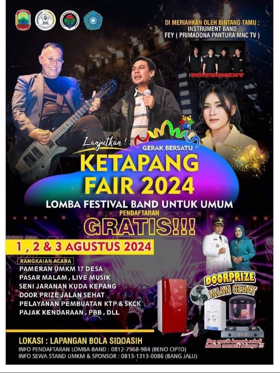 Saksikan Ketapang Fair 2024 di Lapangan Desa Sidoasih, Ajang Pameran UMKM dan Pentas Seni