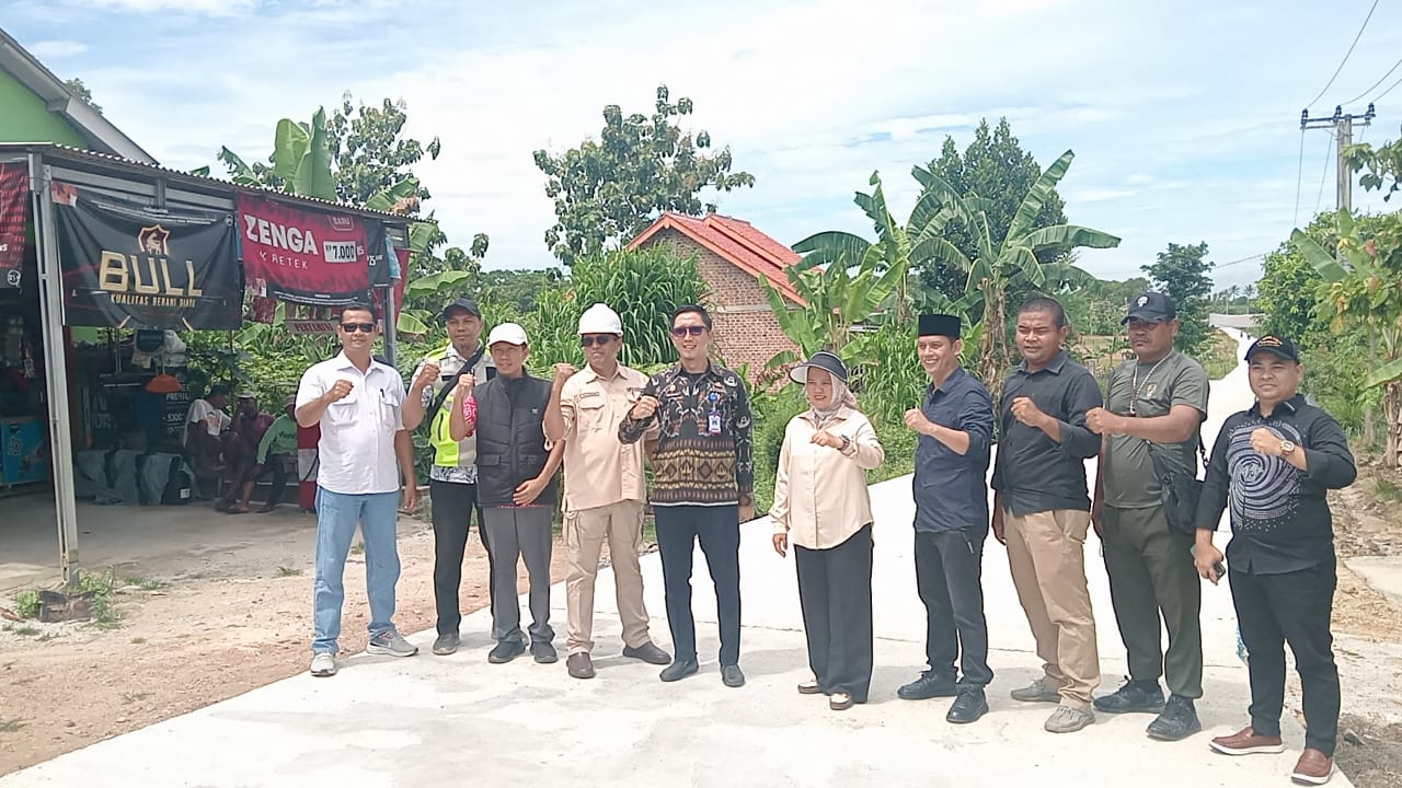 Ketua DPRD Lampung Selatan Tinjau Hasil Pekerjaan Infrastruktur Jalan di Kecamatan Natar