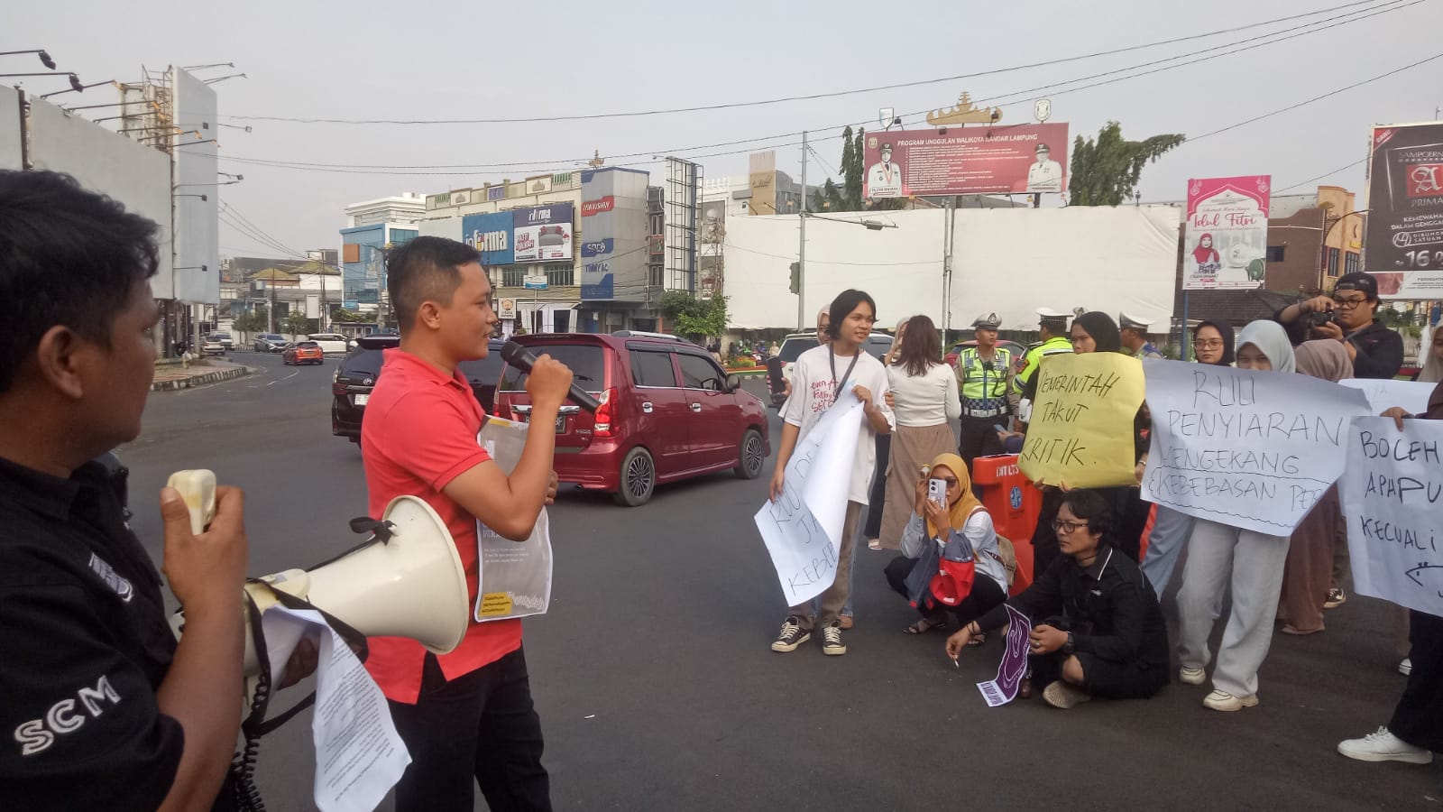 Ancam Kemerdekaan Pers, Koalisi Kebebasan Pers Lampung Gelar Aksi Tolak Revisi UU Penyiaran