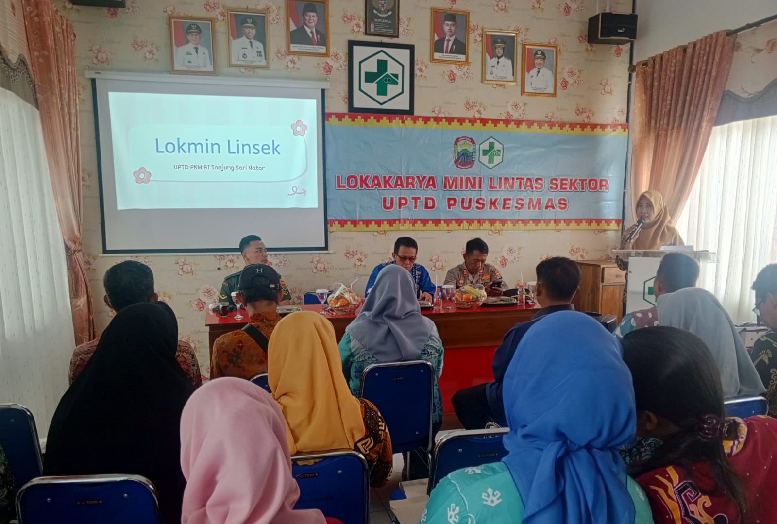 Puskesmas Tanjung Sari Natar Gelar Lokmin, KUPT :  Puskesmas Aktif Monitor Program ABRI Bupati Lamsel
