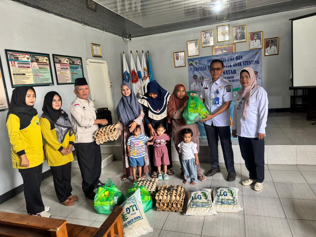 Desa Natar Salurkan PMT Untuk 11 Posyandu dan Anak Stunting
