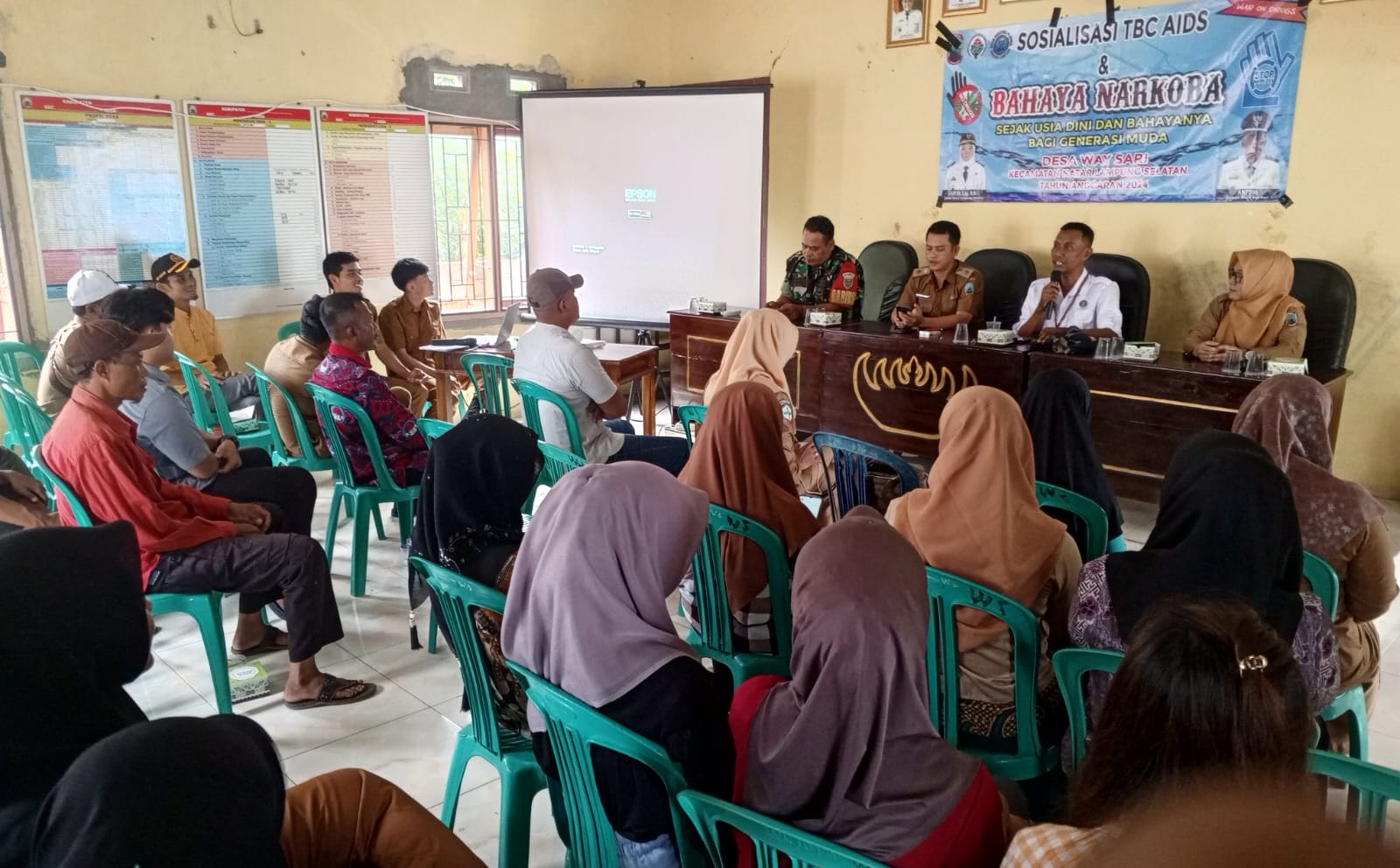 Gandeng BNN dan Polri, 26 Desa di Kecamatan Natar Gelar Sosialisasi Bahaya Narkoba 