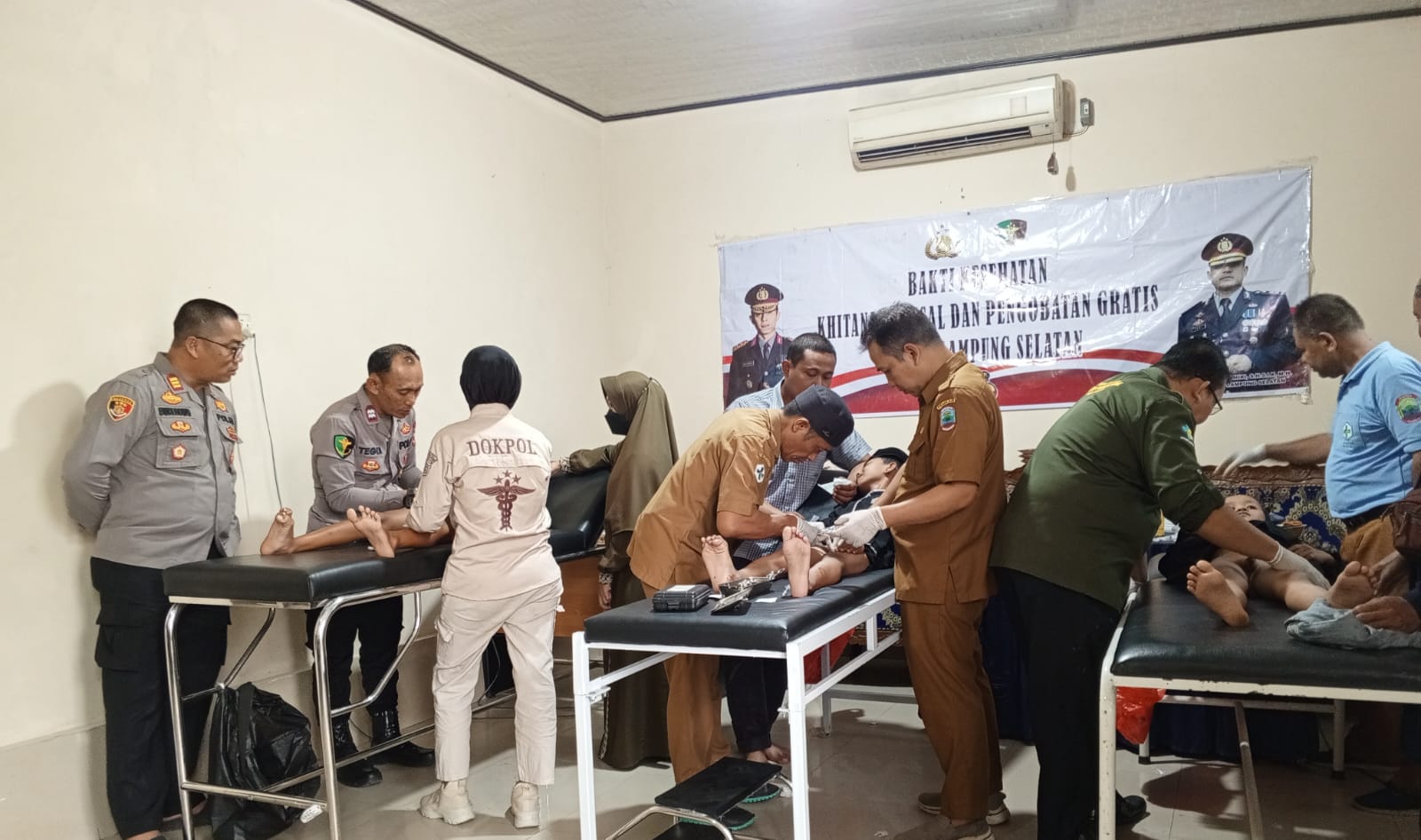 60 Anak Ikuti Sunat Massal di Polsek Natar Polres Lampung Selatan