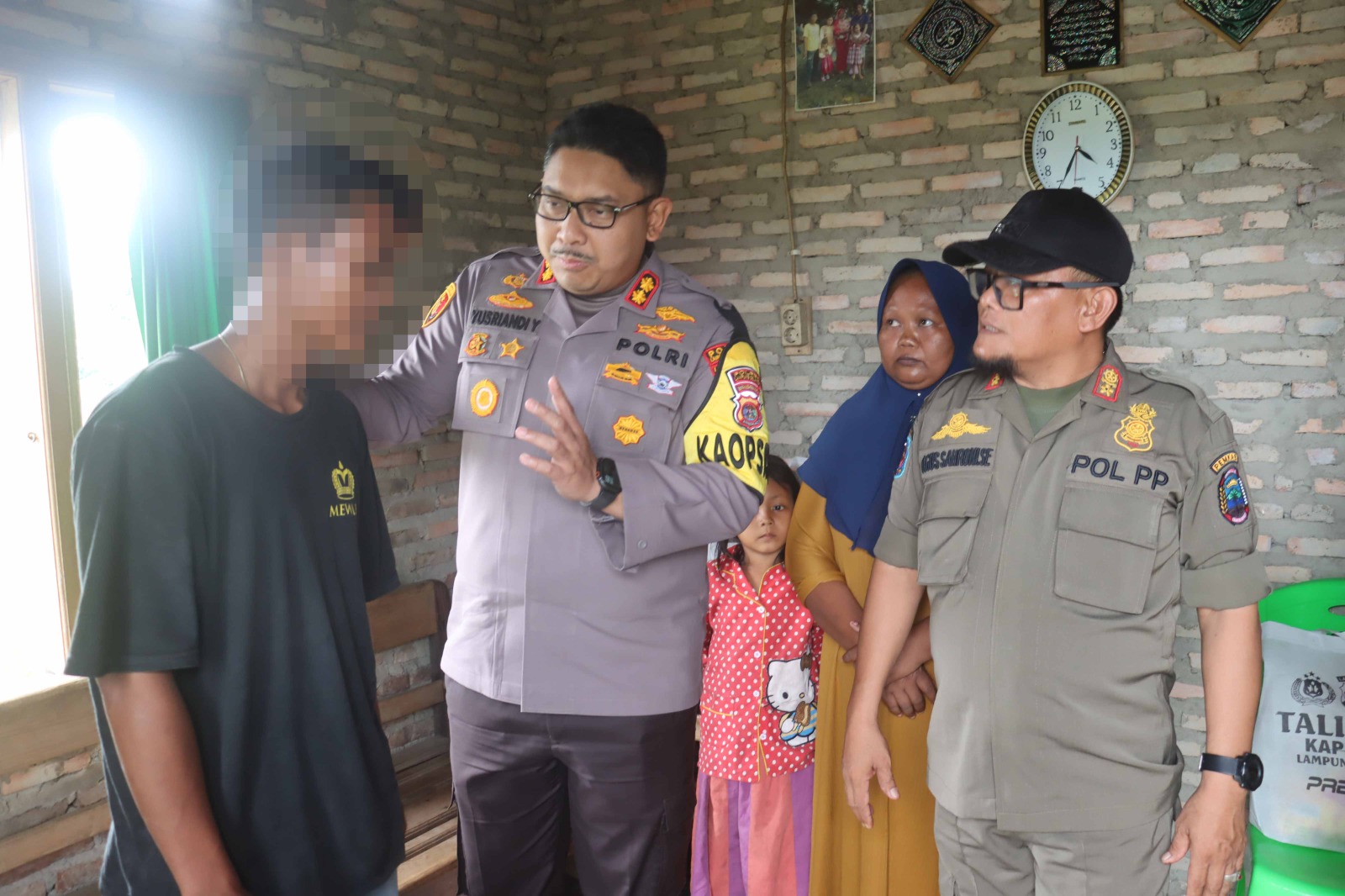 Kapolres Lampung Selatan Sambangi Pelaku Pencurian Pisang, Kedepankan Pendekatan Humanis