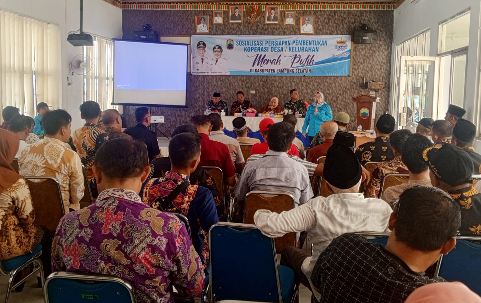 Bersama 26 Desa di Kecamatan Natar Dinas Koperasi Lamsel Gelar Sosialisasi Koperasi Merah Putih