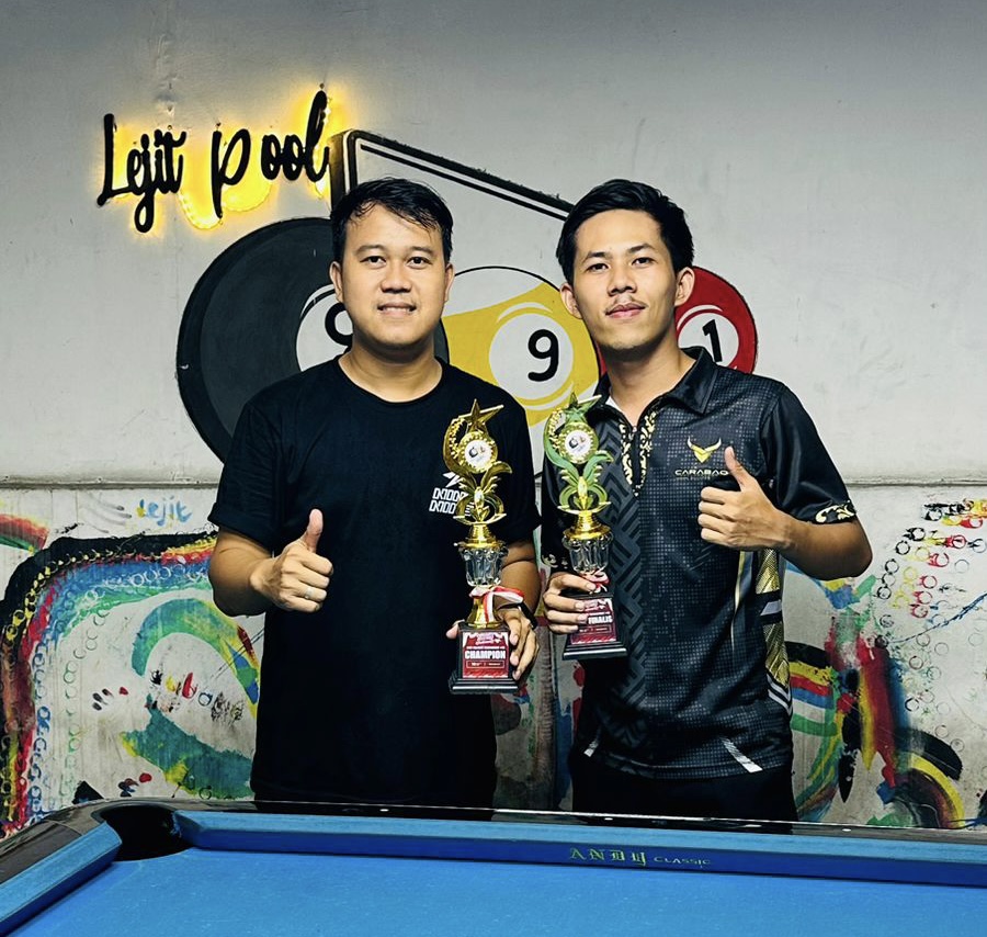 Legit Billiar Turnamen: Zamzami Juara 1, Kiki Juara 3