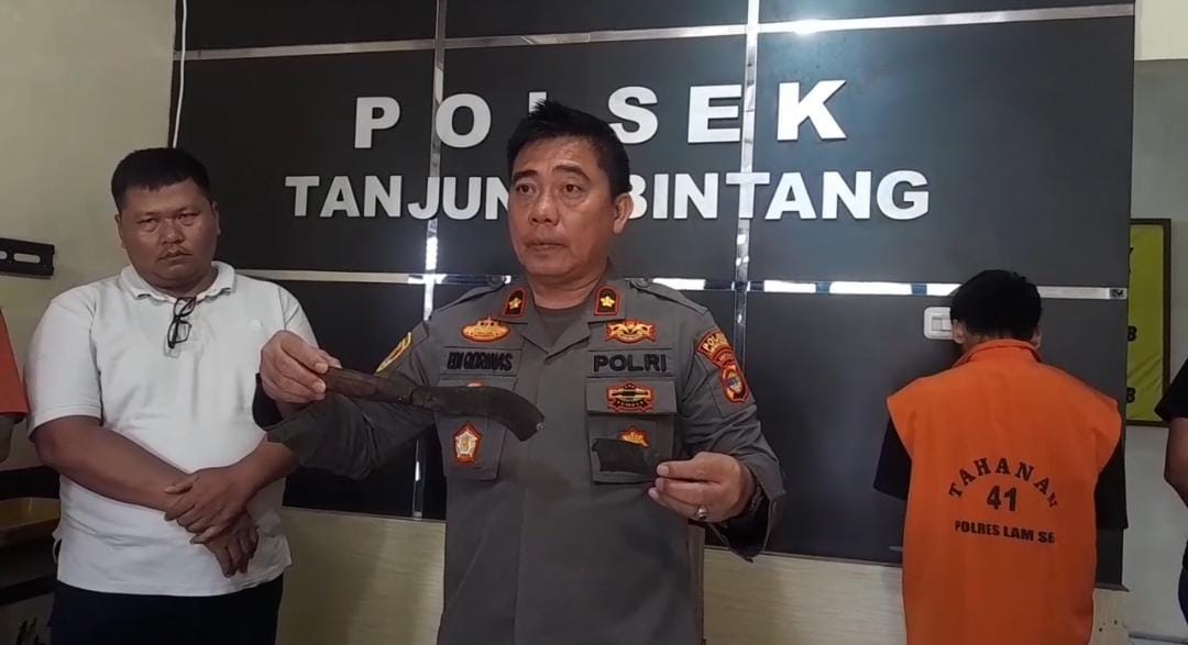 Cekcok Karena Bansos, Pelaku Pembacokan Kadus di Tanjung Bintang Diamankan