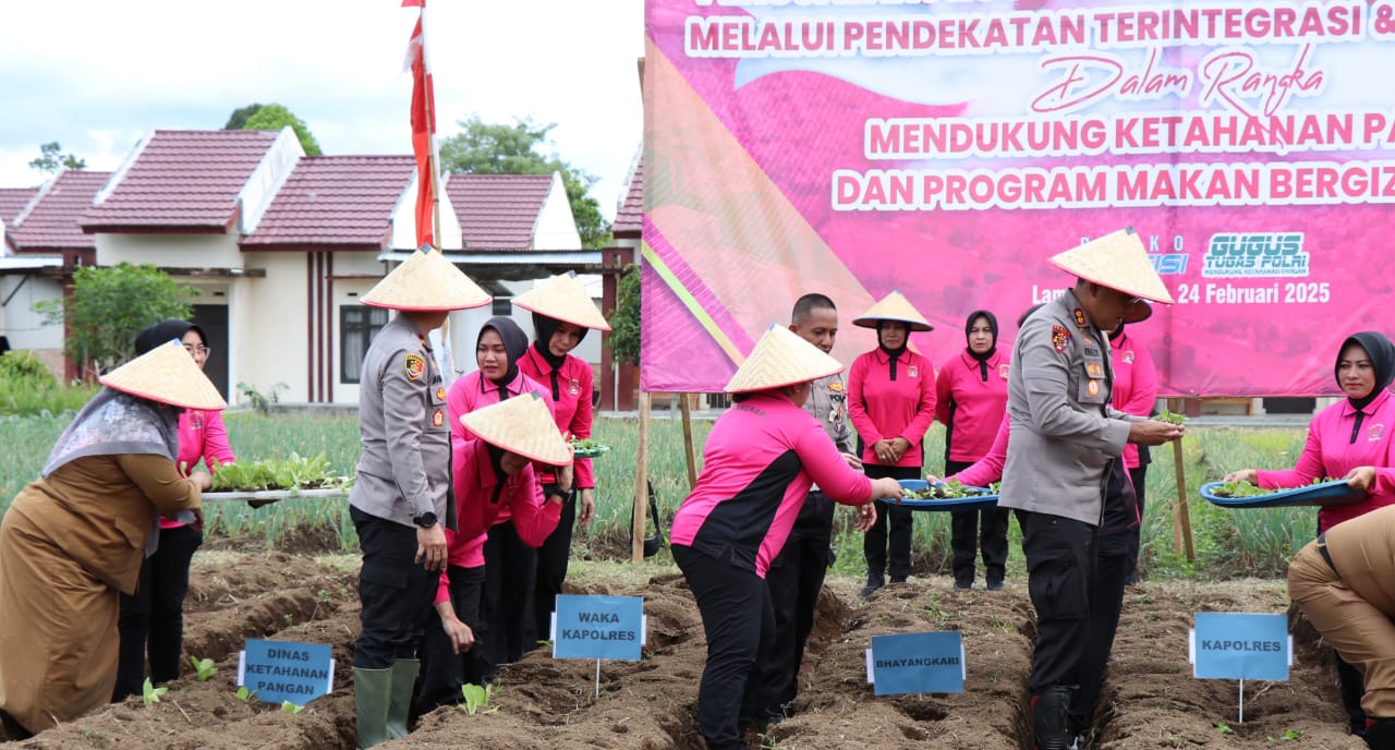 Polres Lampung Barat Laksanakan Launching Penguatan Program Pekarangan Lestari