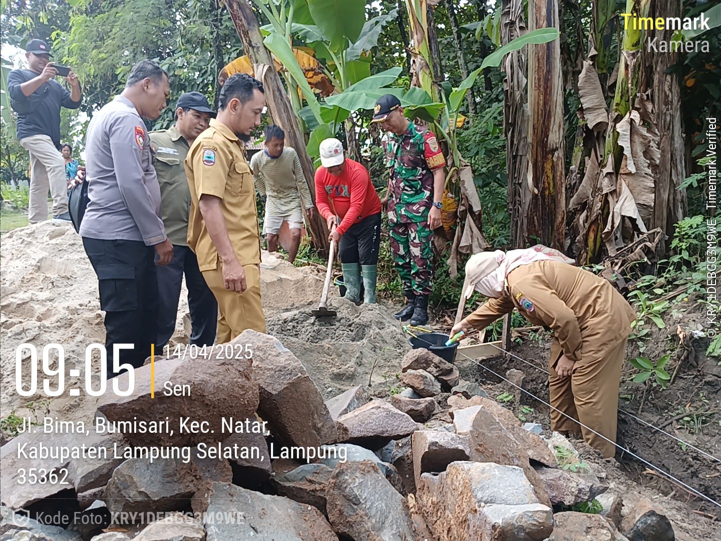 Anggaran Dana Desa Rp35 Juta Desa Bumi Sari Bangun Talud Sepanjang 144 Meter