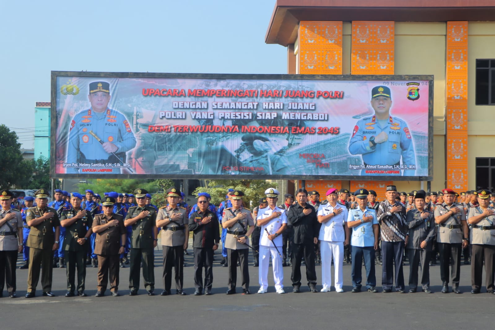 Kapolda Lampung Pimpin Upacara Peringatan Hari Juang Polri 