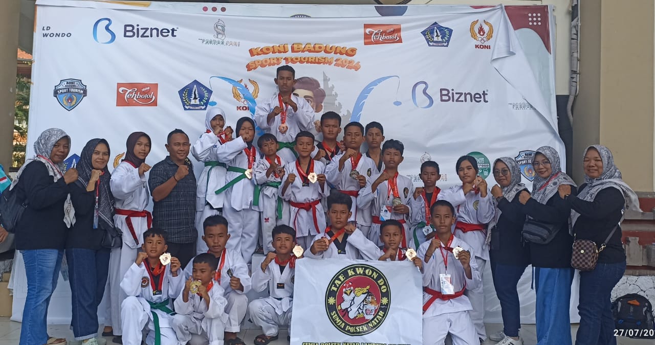 Club Taekwondo Sumja Polsek Natar berlaga di Kejuaraan internasional Taekwondo Bali Championship 2024