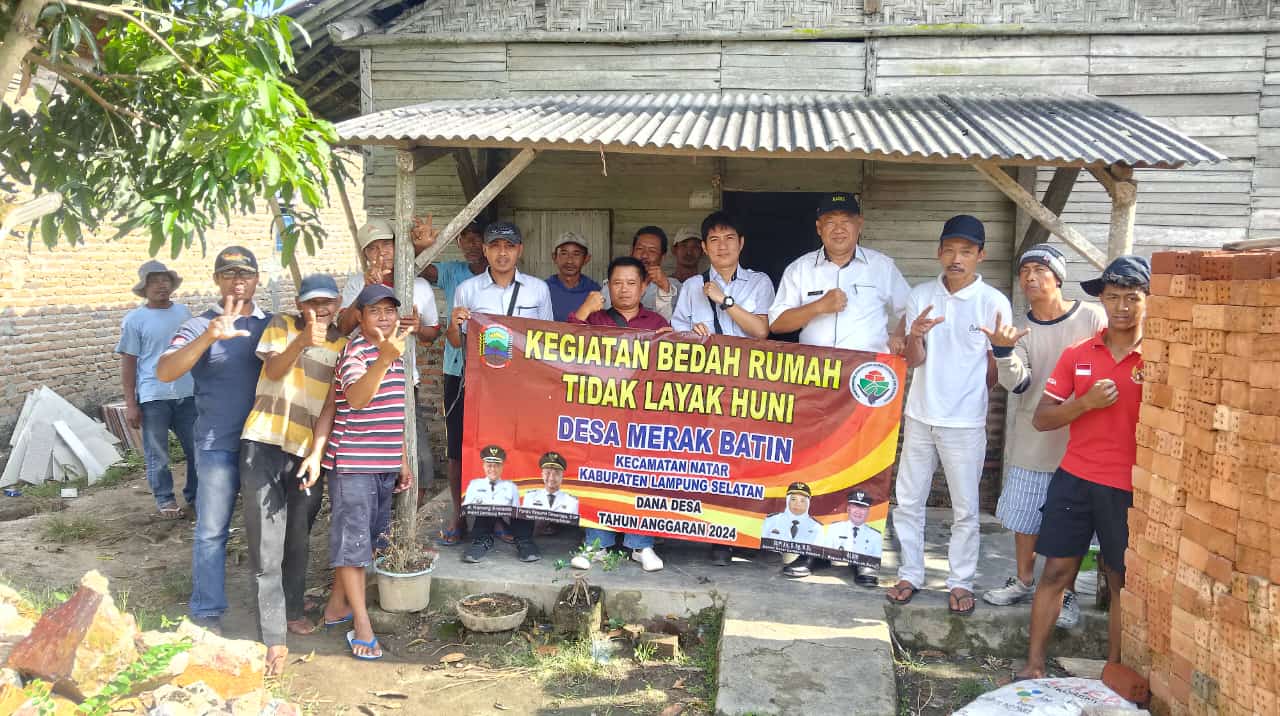 Desa Merak Batin Kembali Gelontorkan Anggara DD Untuk Bantu Warga Perbaiki Rumah Tidak Layak Huni 