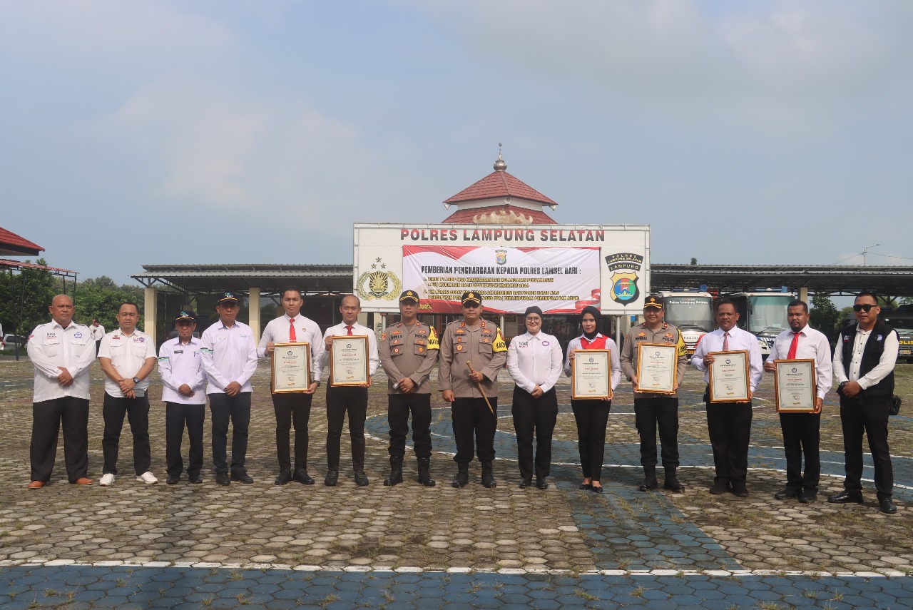 Polres Lampung Selatan Terima Dua Penghargaan, Satunya Soal Pengungkapan Kasus Cabul