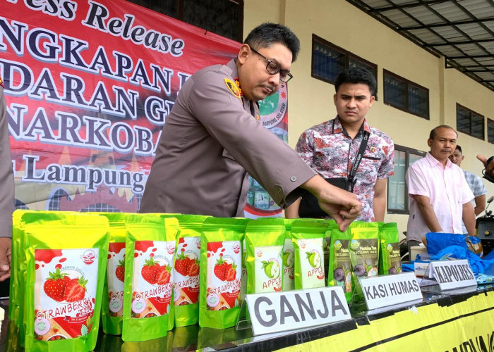 Cium Aroma Penyelundupan, Polres Lamsel Amankan 8 Kilogram Narkotika