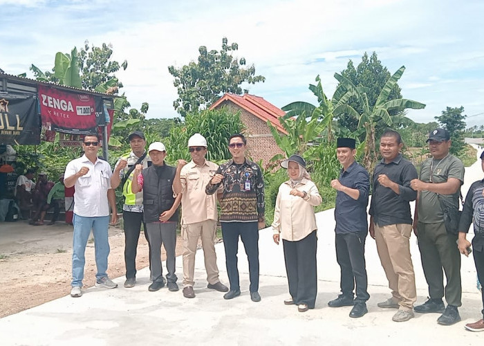 Ketua DPRD Lampung Selatan Tinjau Hasil Pekerjaan Infrastruktur Jalan di Kecamatan Natar
