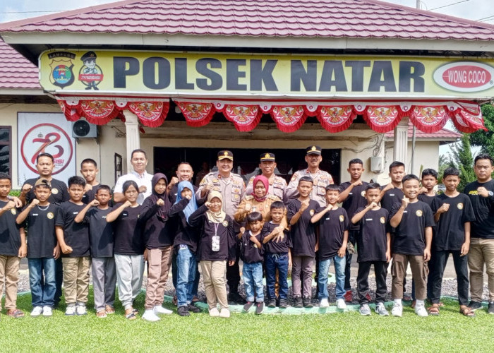 Kapolsek dan Camat Lepas 19 Atlet Taekwondo Sumja Polsek Natar Ikuti Kejuaraan Bali Turnamen Internasional 