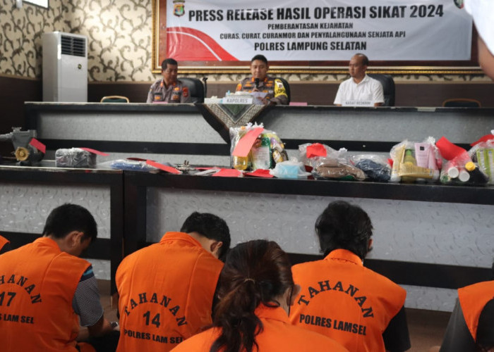 Dua Pekan Ops Sikat Krakatau 2024, Polres Lampung Selatan Amankan 28 Pelaku Kejahatan 