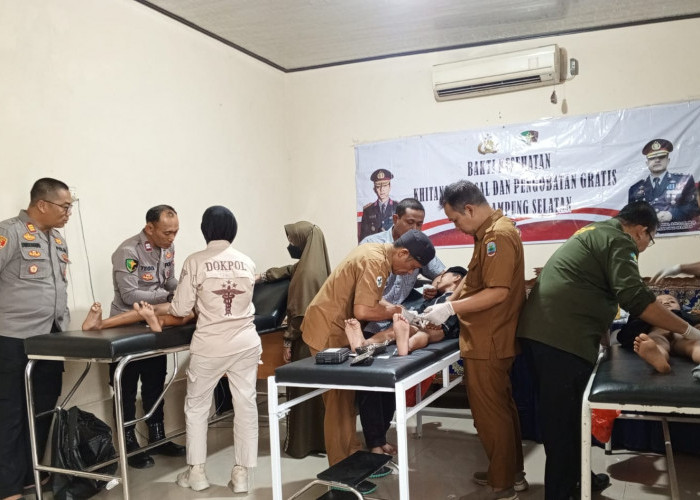 60 Anak Ikuti Sunat Massal di Polsek Natar Polres Lampung Selatan