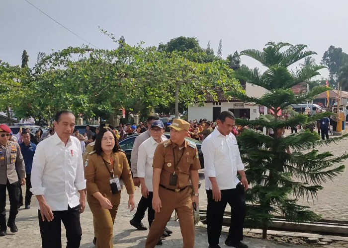 Presiden Joko Widodo Kunjungi Rumah Sakit Batin Mangunang Kota Agung Tanggamus 