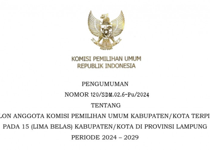 Ini Dia Daftar Nama Anggota KPU Lampung Selatan yang Terpilih, Selamat!