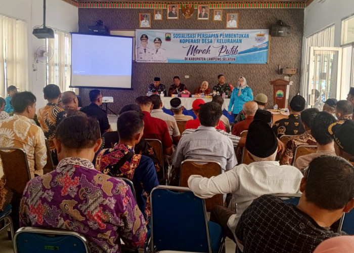 Bersama 26 Desa di Kecamatan Natar Dinas Koperasi Lamsel Gelar Sosialisasi Koperasi Merah Putih 