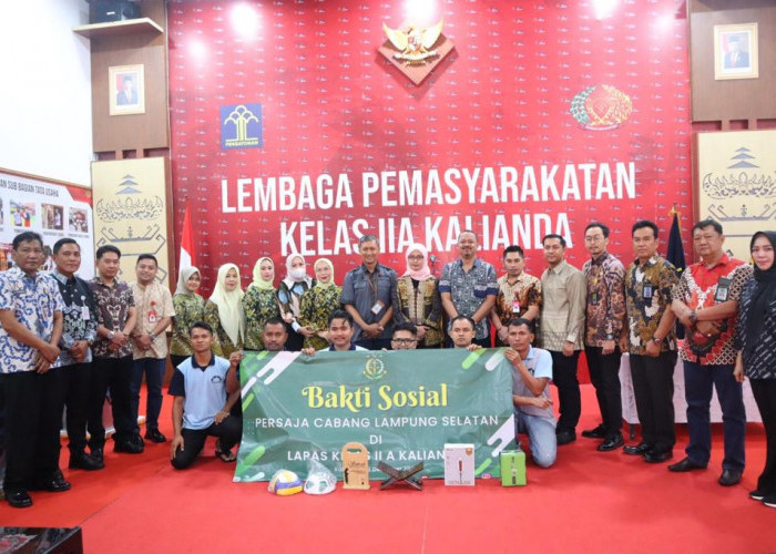 Tunjukkan Kepedulian ke Warga Binaan, Persaja Daerah Lampung Selatan Gelae Baksos di Lapas Kalianda