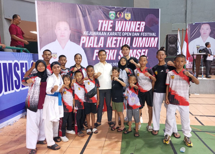 Mantap Jiwa! Karaketa Lampung Selatan Borong Medali di Kejuaraan Karate Piala Ketum Forki Sumsel