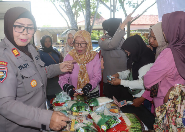 Warga Antusias Sambut Pasar Murah Polres Lampung Selatan 