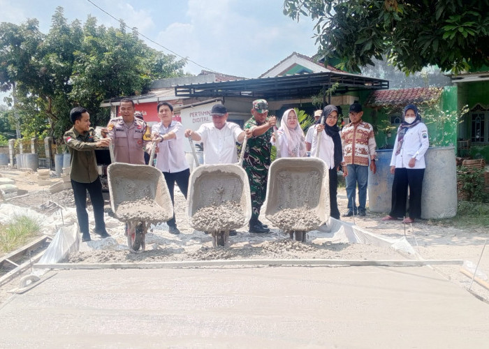 Tiga Titik Jalan Dibangun Pemerintah Desa Branti Raya Dengan Panjang 502 Meter di Tahap Awal 2025