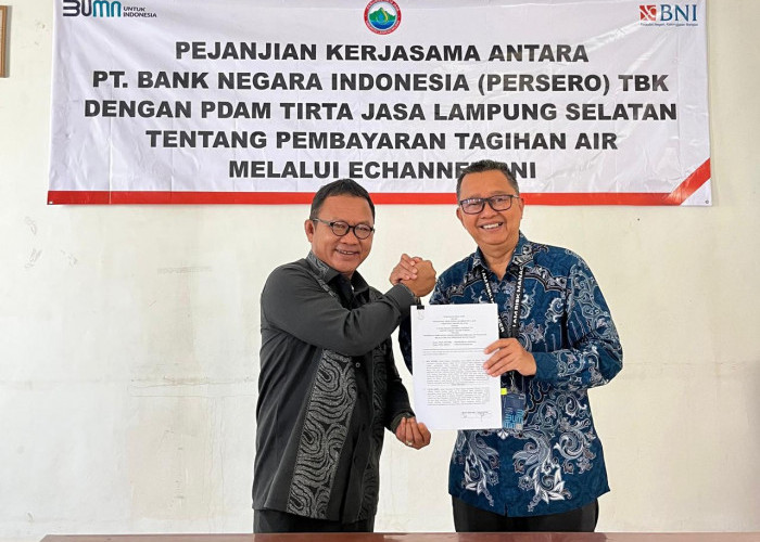 Perumda Tirta Jasa Lampung Selatan Jalin Kerja Sama Dengan BNI