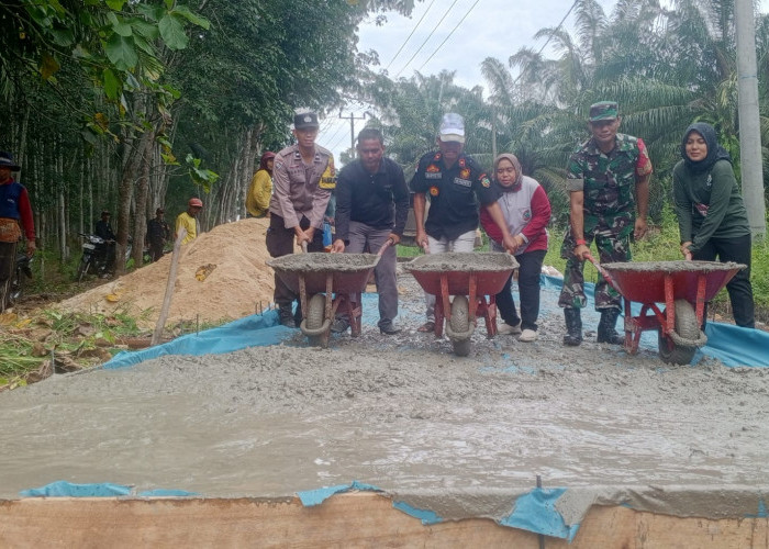 Realisasikan DD Tahap Pertama Sebesar Rp220, 335, 000 Desa Rulung Mulya Bangun Jalan Sepanjang 300 Meter