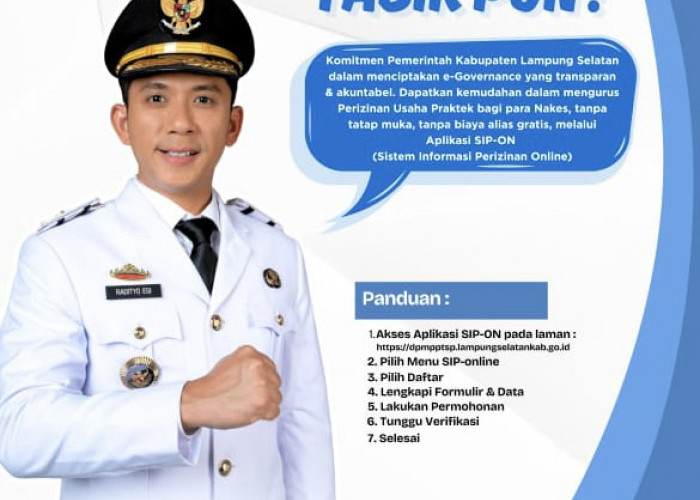 Kabar Gembira! Urus Izin Praktik Lewat SIP-Online DPMPPTSP Lamsel Sudah Bisa Diproses