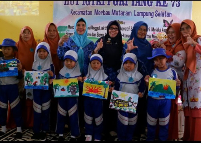 Ratusan Anak-anak TK Beradu Kehalian Melukis Pakai Jari Jemari, Disdik: Tumbuhkan Semangat Kreativitas