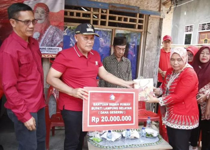 Bedah Rumah di Natar, Bupati Lampung Selatan Komitmen Tuntaskan Kemiskinan Ekstrim Melalui Program RTLH