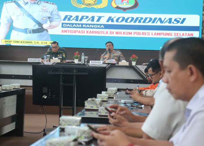 Cegah Karhutla Sejak Dini, Polres Lampung Selatan Gandeng Rakor Lintas Instansi Antisipasi Bencana