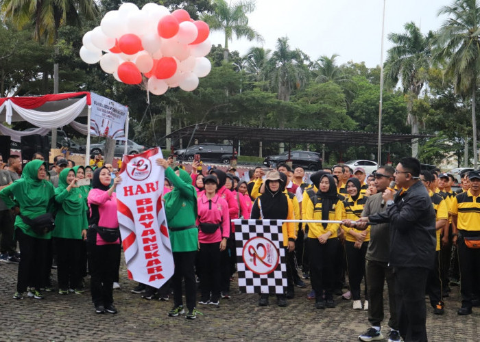 Perkuat Sinergitas, Polres Lampung Selatan Gelar Olahraga Bersama Dalam Rangka Hari Bhayangkara ke-78