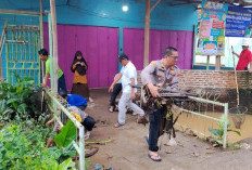 Jajaran Polsek Natar Bantu Warga Dusun X Desa Natar Yang Terdampak Banjir 
