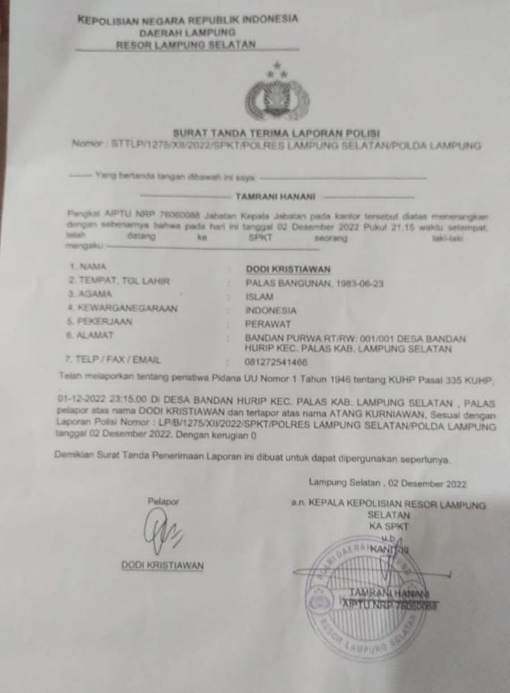 Merasa Diancam, Perawat Polisikan Wartawan