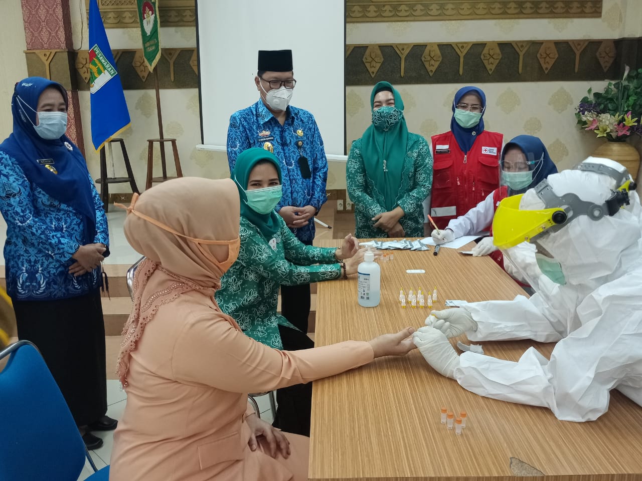 TP PKK Pesawaran Gelar Rapid Test Gratis