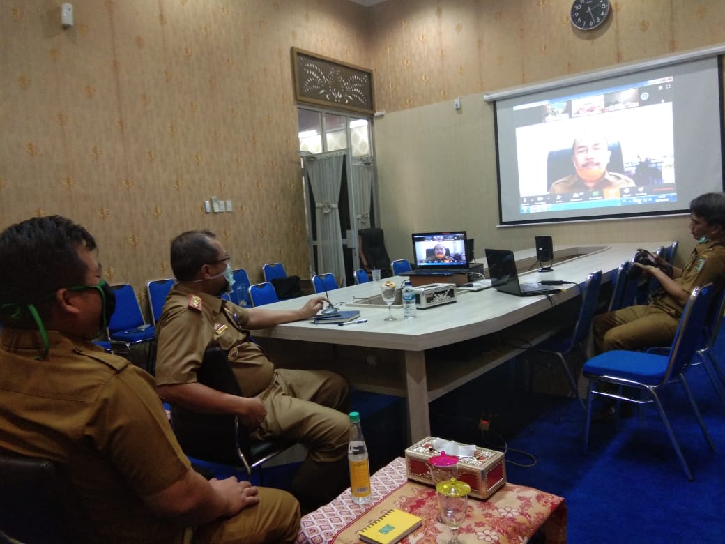 Bappeda Pesawaran Ikuti Video Conference Kemendagri Dengan Pemprov dan Pemkab Seluruh Indonesia