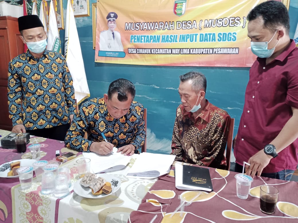 Pemdes Cimanuk Tetapkan Data SDGs