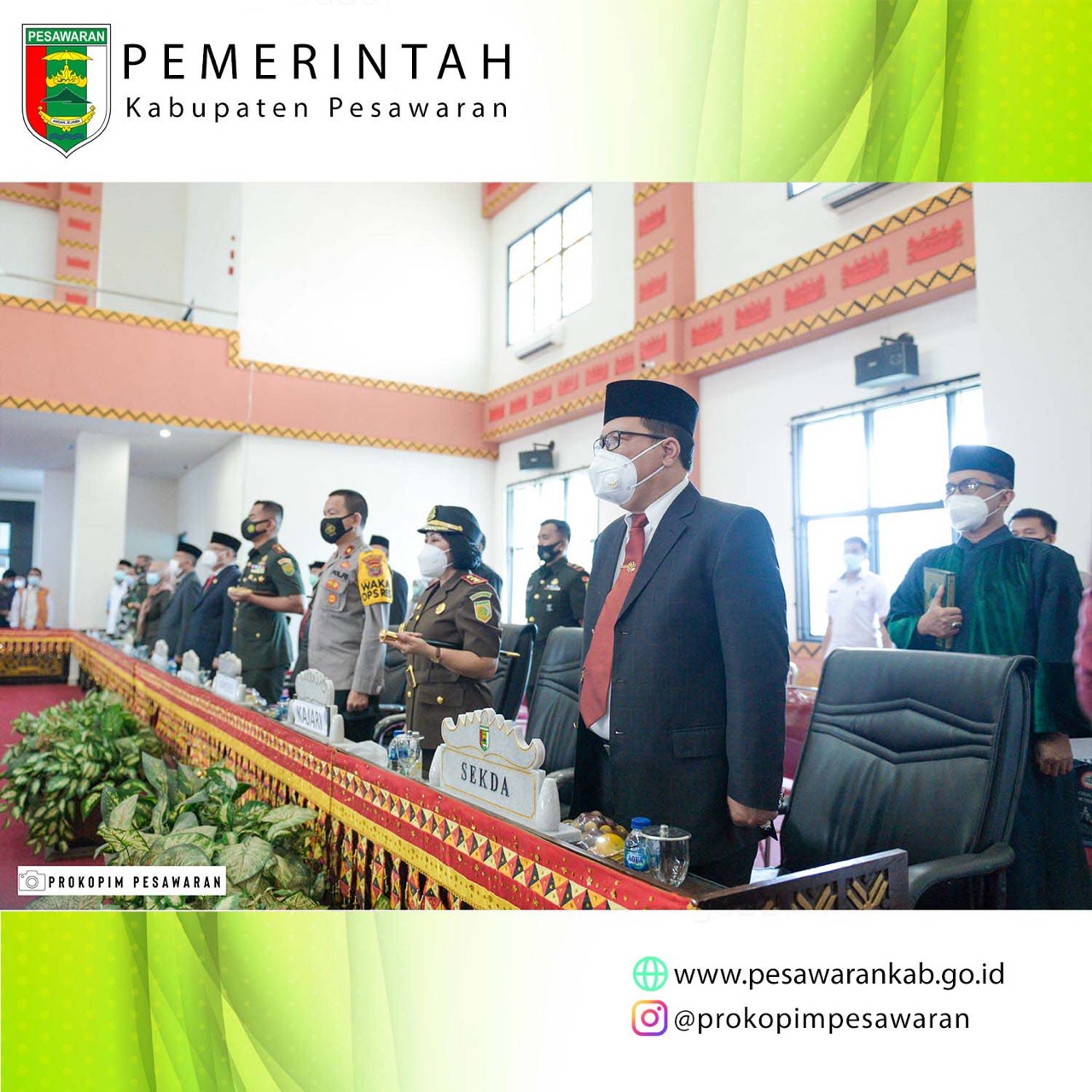 Bupati Dendi Hadiri Paripurna Pelantikan Ketua DPRD Pesawaran Periode 2019-2024