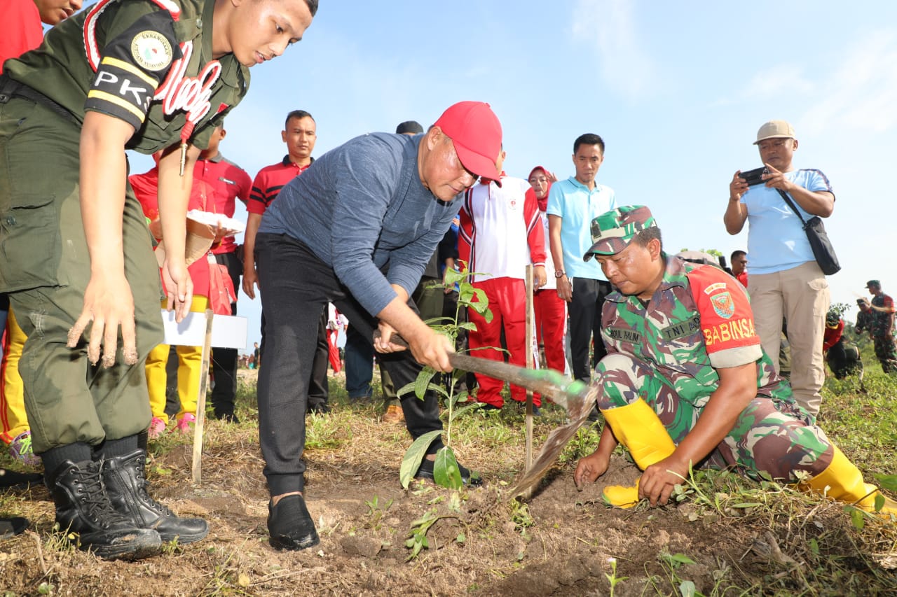 Go Green, Kodim 0421 Lamsel Tanam 4.000 Pohon di Ketapang