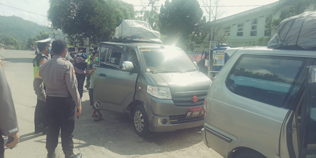 Posko Screening Covid-19 Teluk Pandan Jaring Pemudik Dari Pulau Jawa