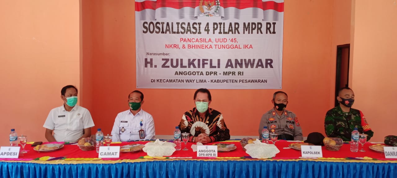 Zulkifli Anwar  Sosialisasi Empat Pilar Kebangsaan di Way Lima, Pesawaran,